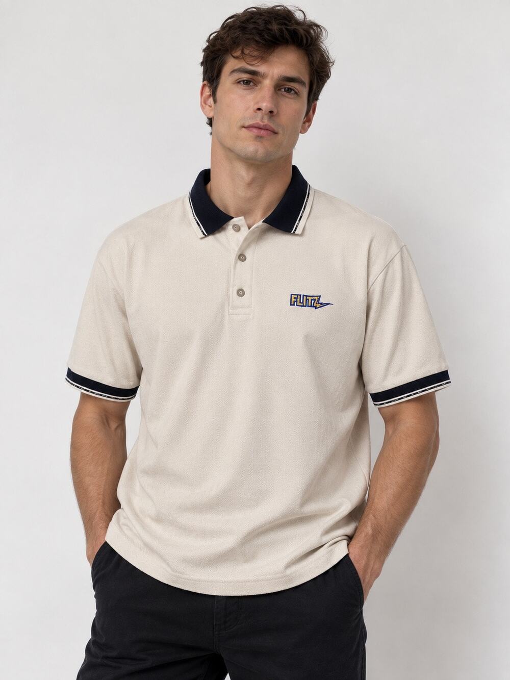 Vintage Y2K Ash City FLITZ Men’s XL Embroidered Polo Shirt 100% Cotton NWT